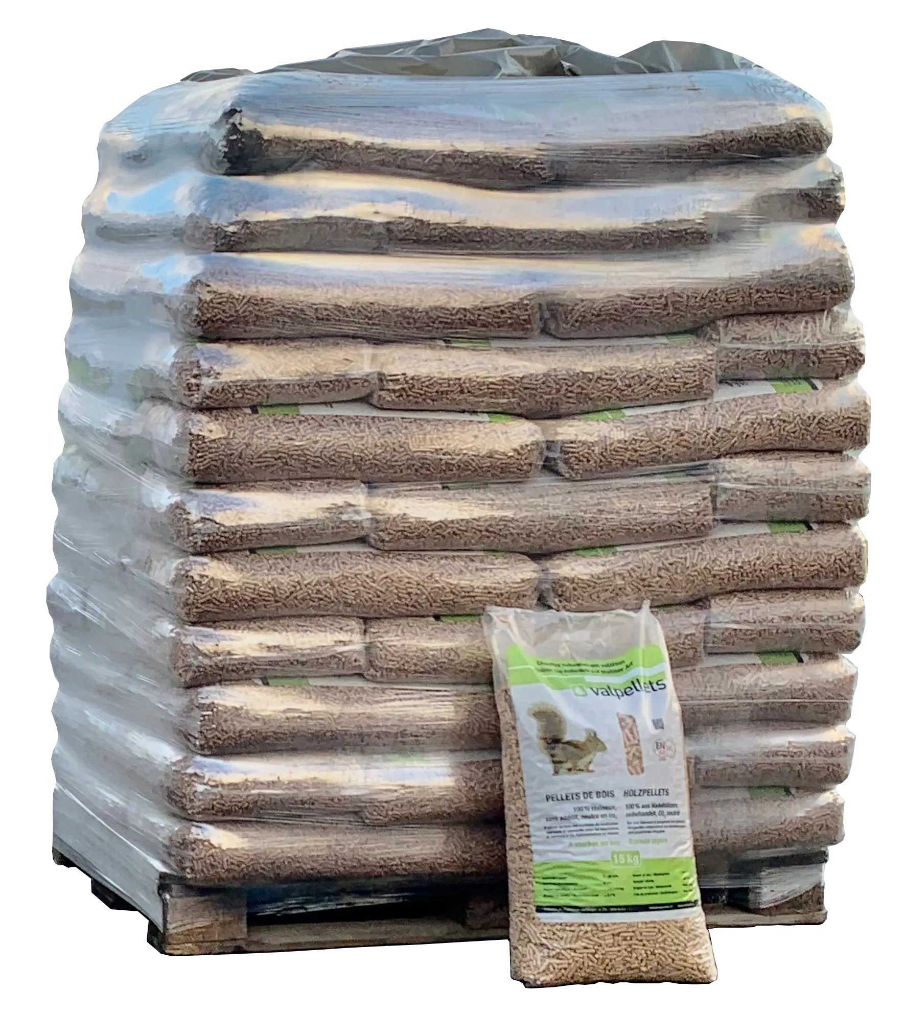 Pelletes 7.5 CHF / sac en pal. de 66 sacs